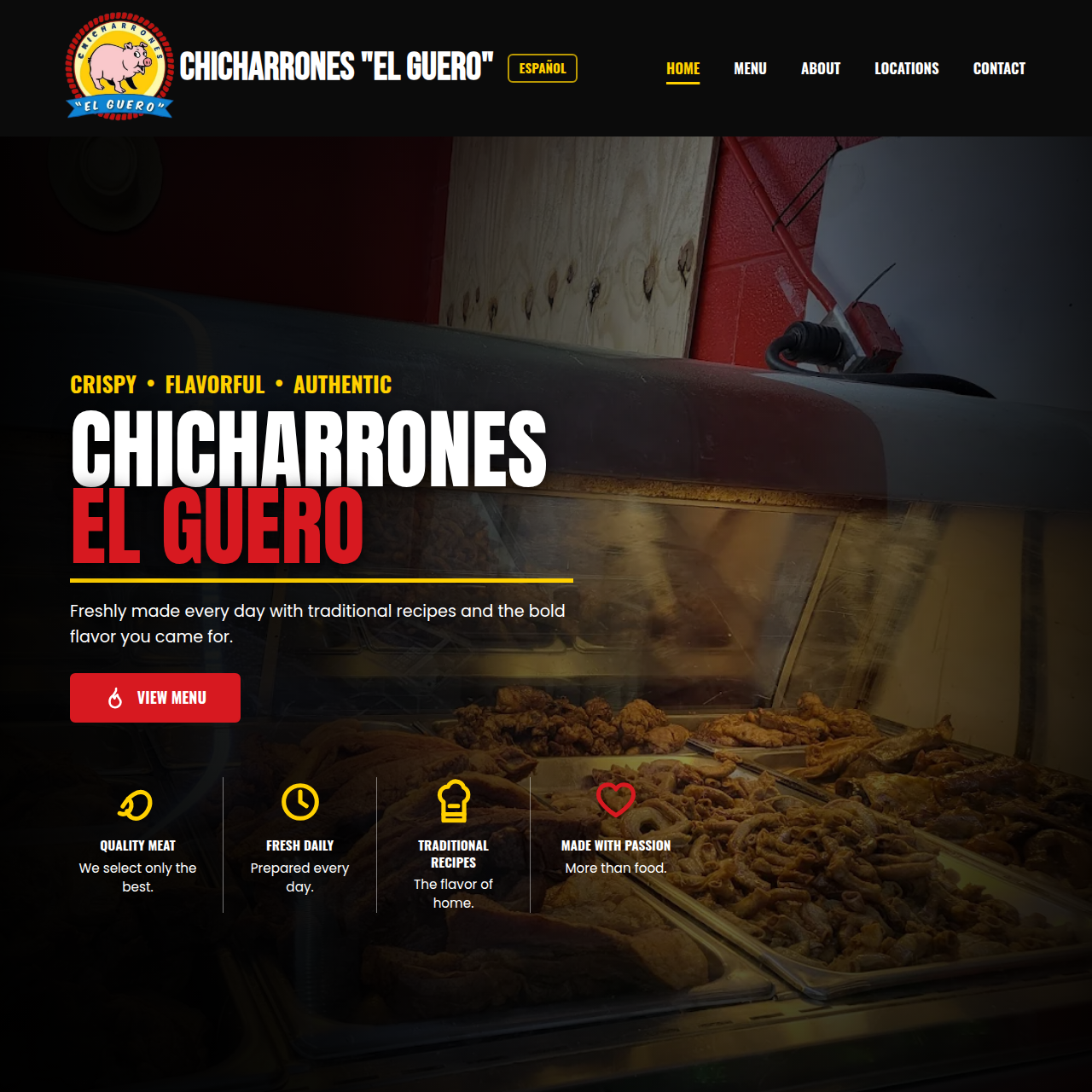 Chicharrones El Guero Website