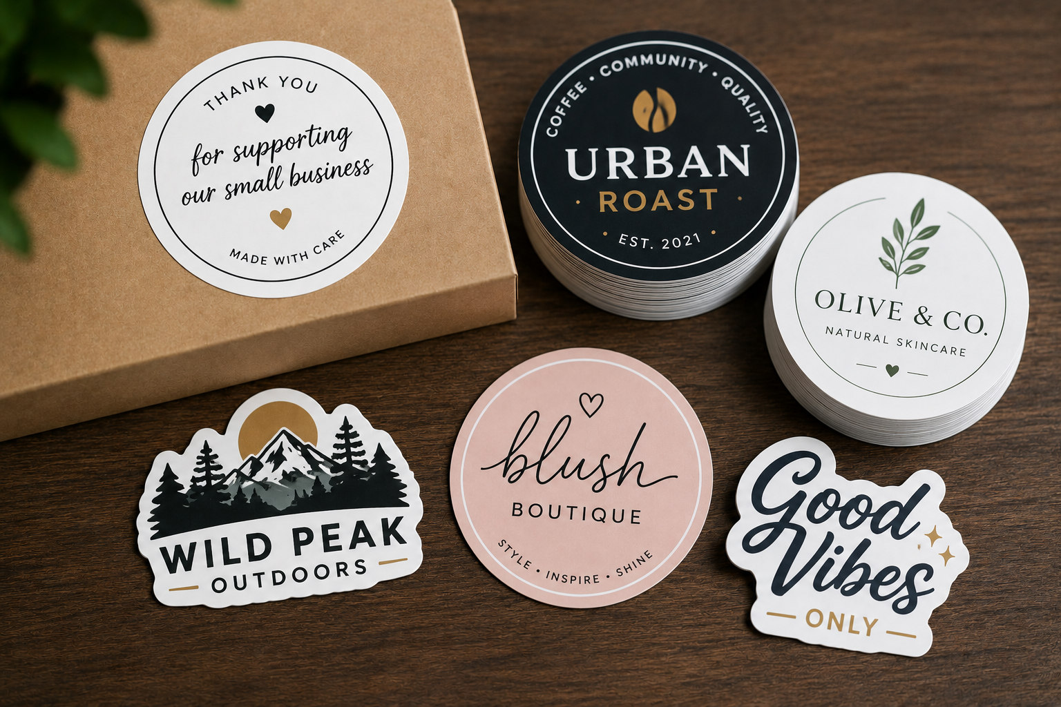 Custom logo sticker sample