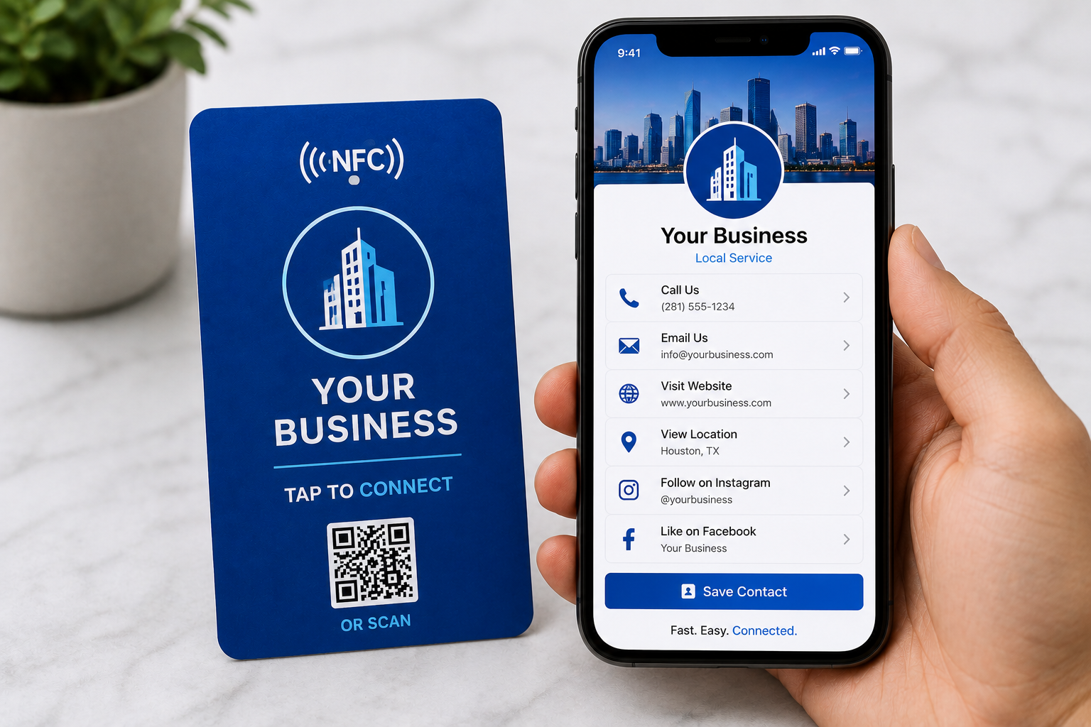 NFC digital business card sample