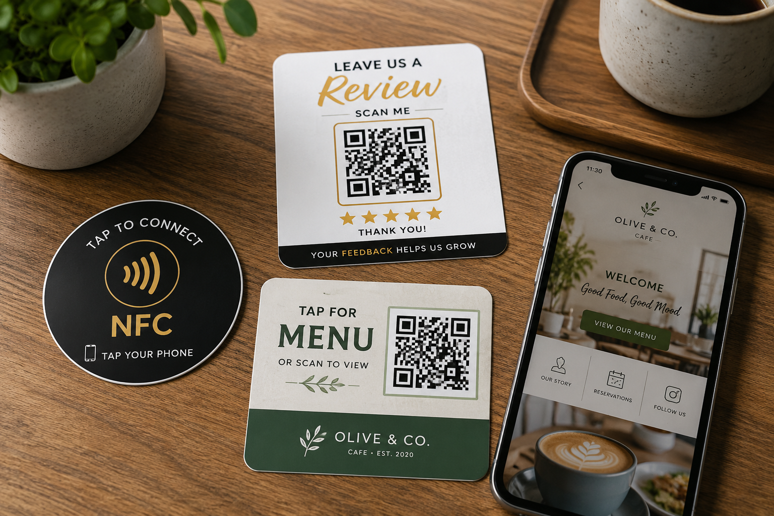 QR and NFC sticker sample